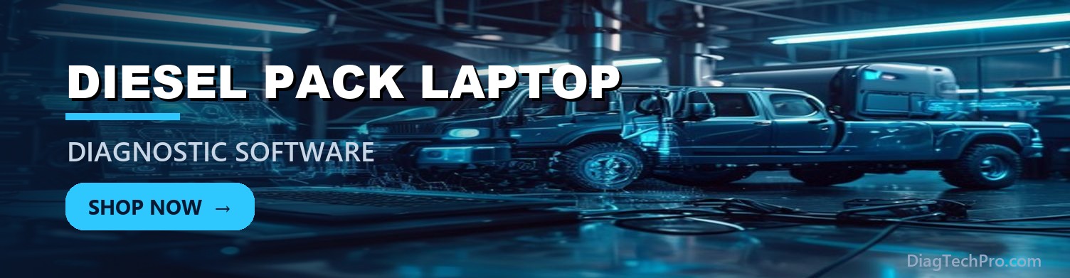 Diesel laptop bundle with truck diagnostic software preinstalled at DiagTechPro
