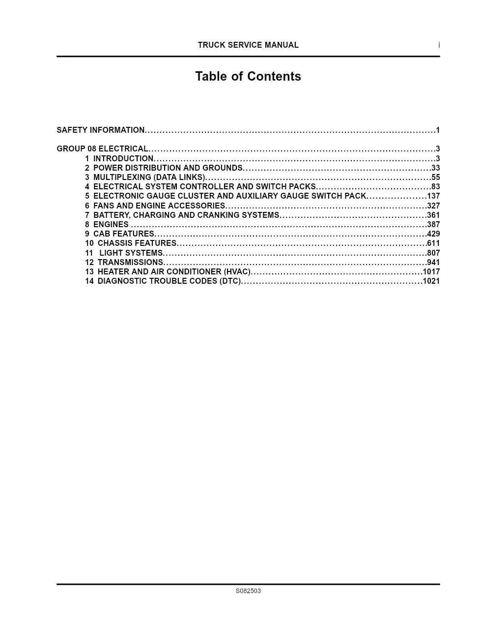 3200 Electrical Troubleshooting Guide (S082503) – International - page 3 is available after signing in