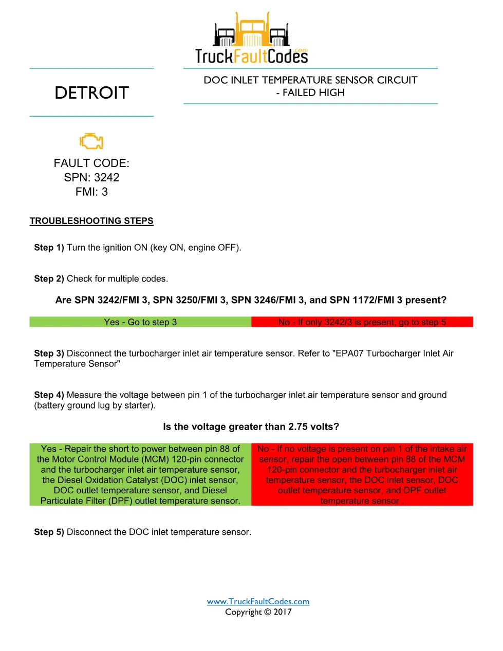 3242 FMI 3 EPA07 — DOC Inlet Temperature Circuit Failed High - preview page 1 of 3
