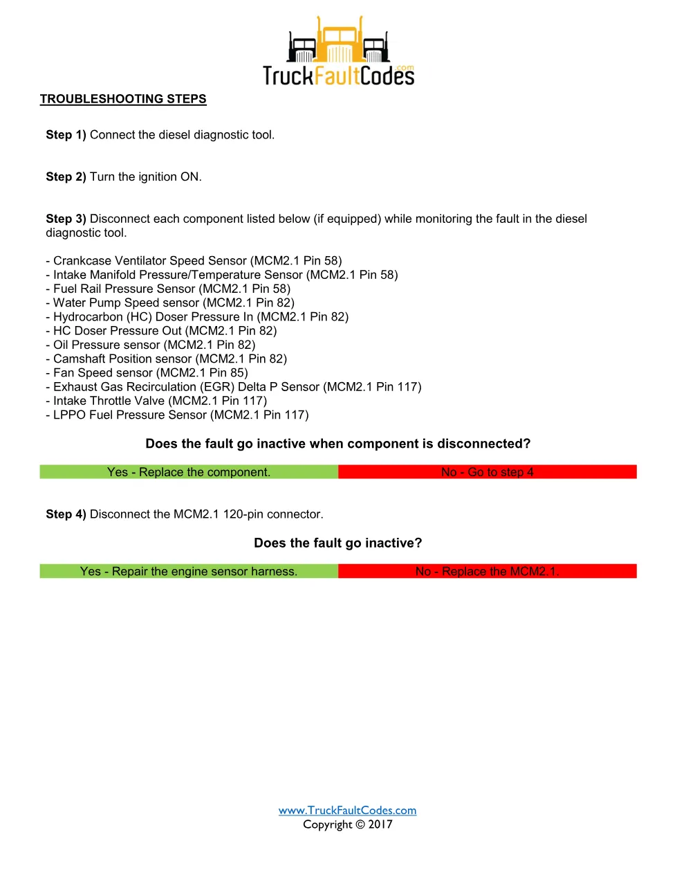 5V sensor supply high — SPN 3509 FMI 3 — Detroit DD Series (EPA - page 2 is available after signing in