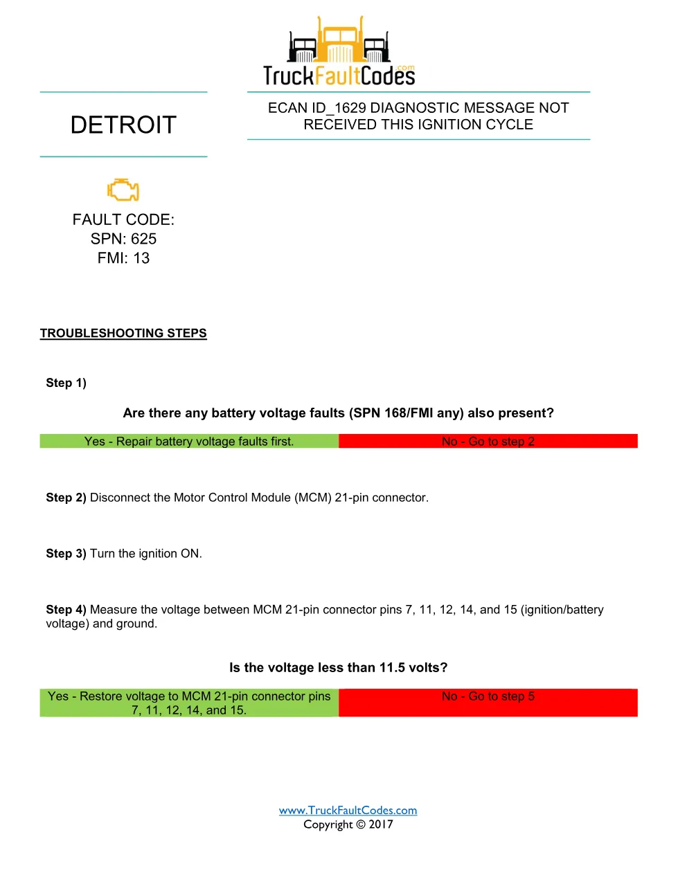625 FMI 13 EPA07 – Detroit DD Series eCAN ID_1629 Diagnostic - preview page 1 of 3