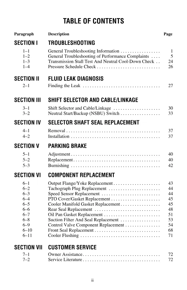 Allison 1000 2000 Maintenance — In-Chassis Service Manual – Guide - page 3 is available after signing in