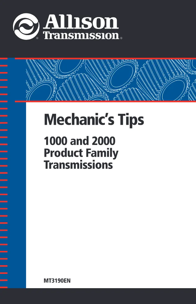Allison 1000 2000 Mechanic Tips — Publication MT3190EN — PDF, 58 - preview page 1 of 3
