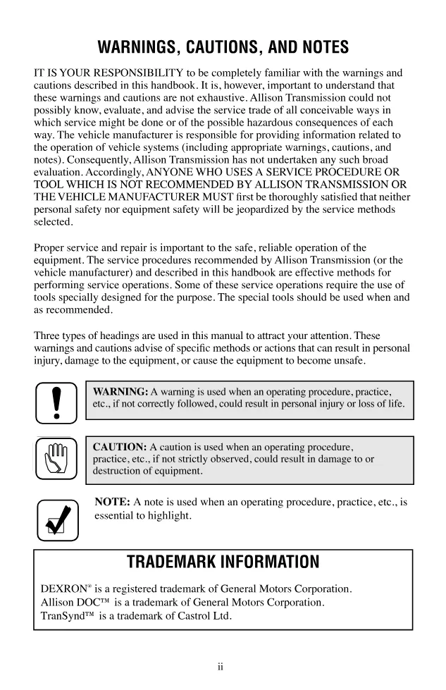 Allison 1000 2000 Mechanic Tips — Publication MT3190EN — PDF, 58 - page 3 is available after signing in