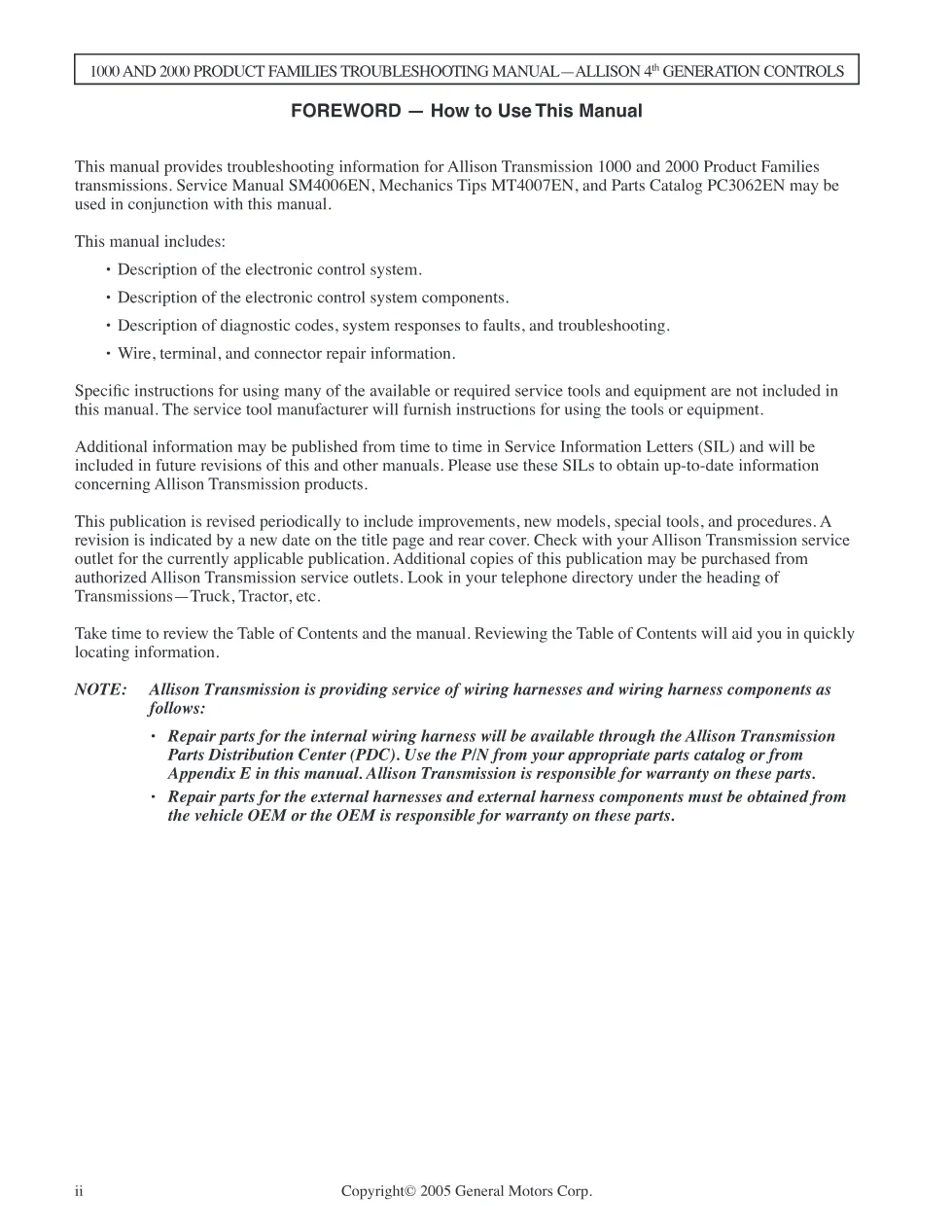 Allison 1000 2000 Troubleshooting Manual — TS3977EN — PDF, 603 - page 3 is available after signing in