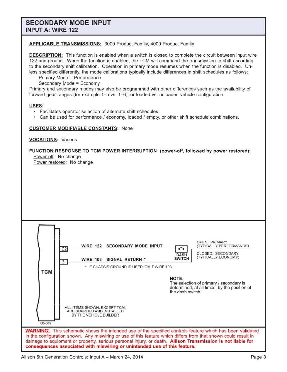 Allison 5th Generation IO — Input and Output Configurations - page 3 is available after signing in