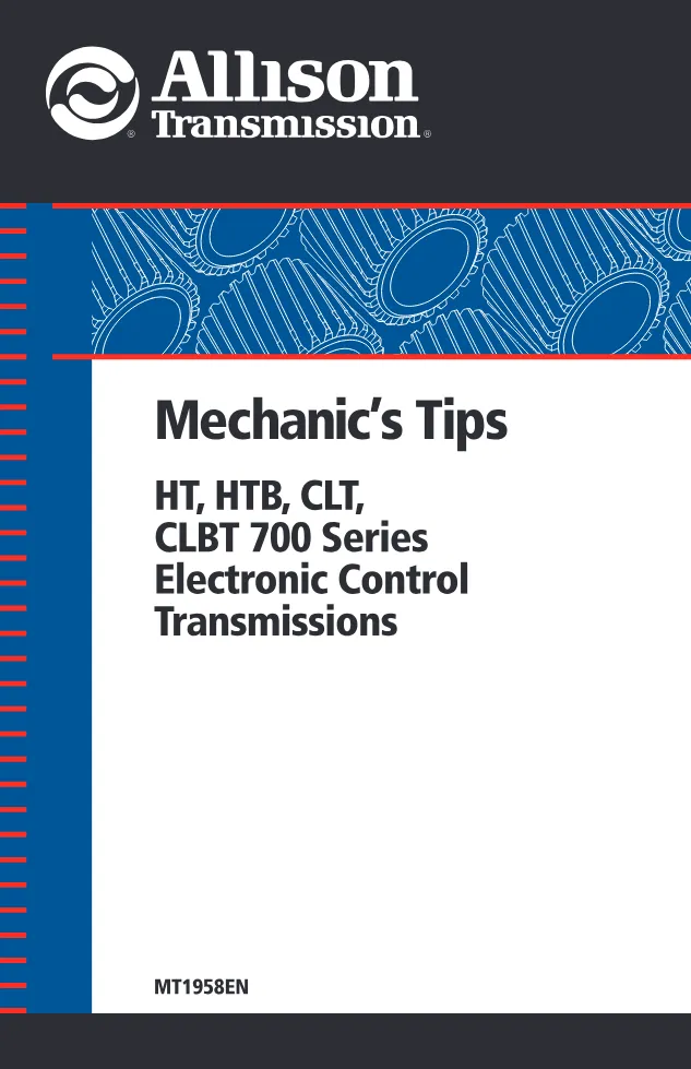 Allison HT CLT electronic control — Mechanic’s Tips MT1958EN - preview page 1 of 3