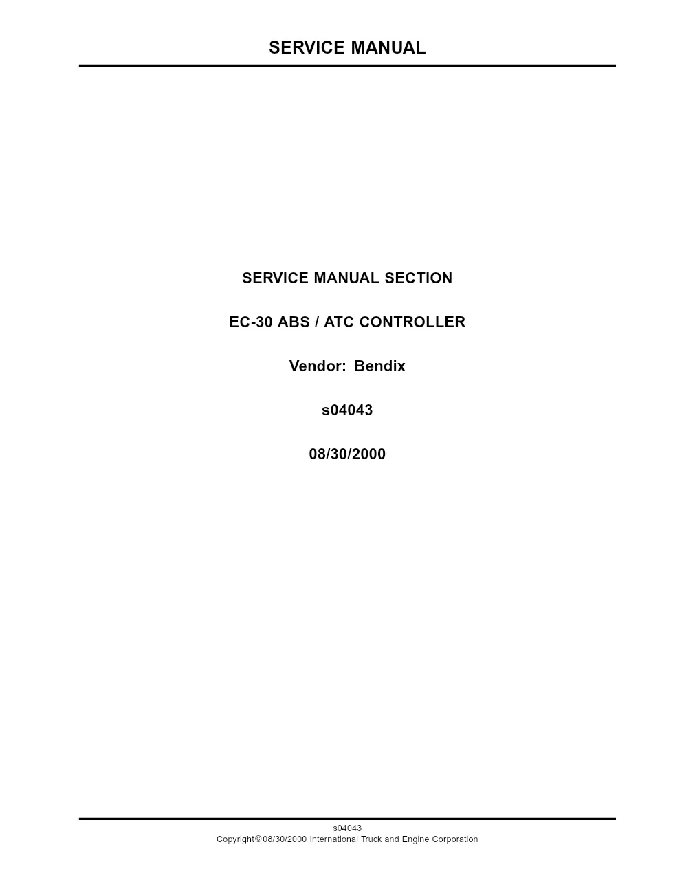 Bendix EC-30 ABS Service Manual — Publication S04043 — PDF, 50 - preview page 1 of 3