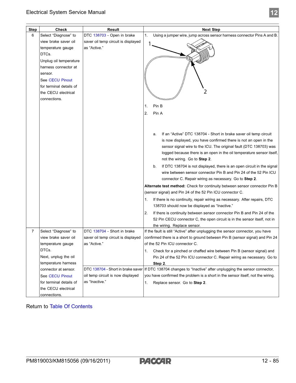 PACCAR Brake Saver Oil Temperature Gauge Troubleshooting — Service - page 4 is available after signing in