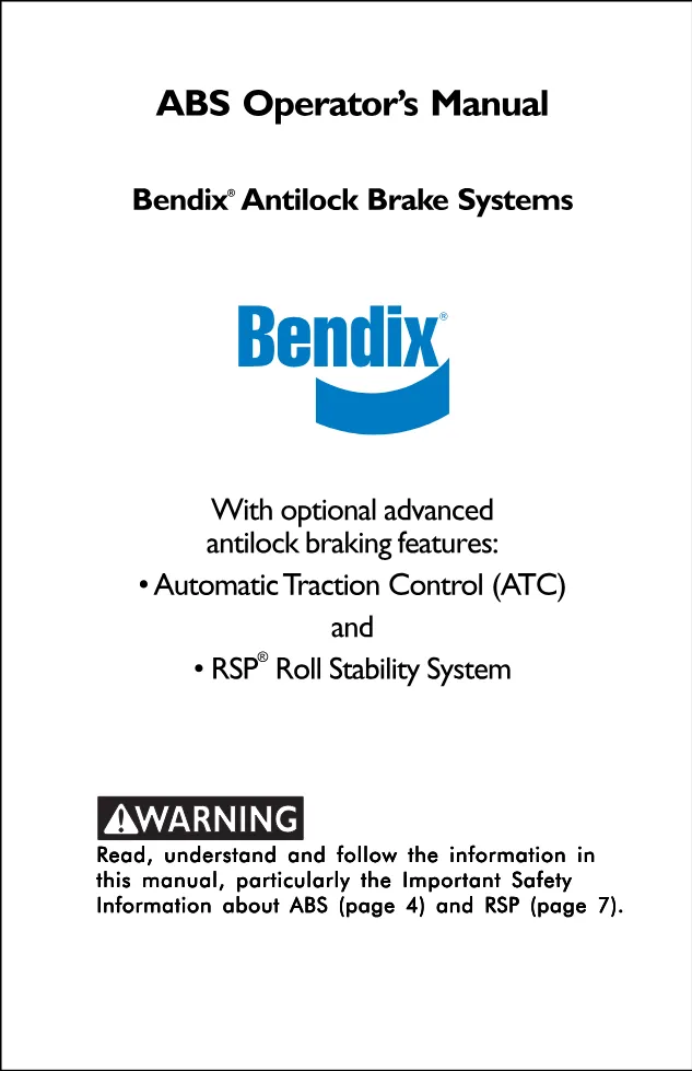 BW2499 Operators RSP undefined document – Bendix – Official - preview page 1 of 3