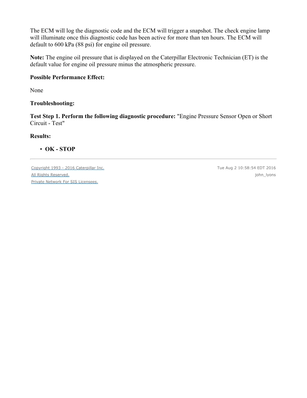 CAT 0100-04 Oil Pressure Troubleshooting Guide — RENR1328-08 - page 2 is available after signing in
