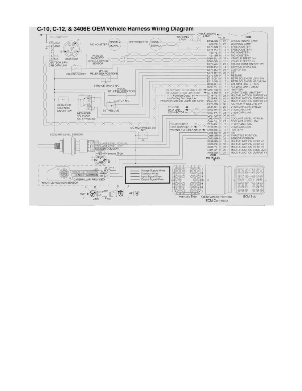 CAT 3406E C12 schematic — Wiring Diagram & Diagnostic Codes - page 2 is available after signing in