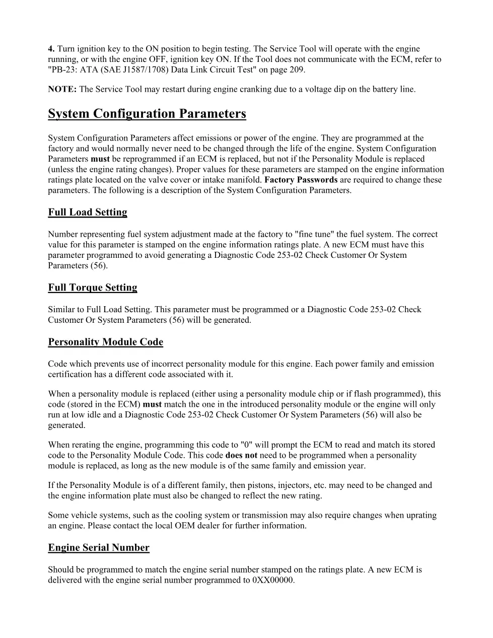 CAT 3406E Programming Parameters — Troubleshooting Guide - preview page 2 of 6