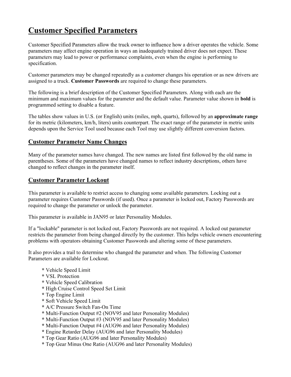 CAT 3406E Programming Parameters — Troubleshooting Guide - page 3 is available after signing in