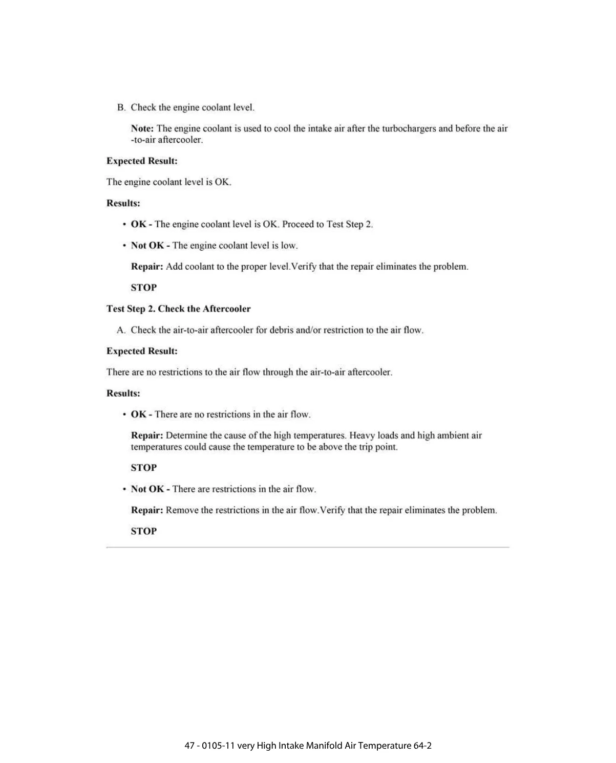 CAT C11 Intake Temperature — DTC 0105-11 Very High Intake – Guide - page 2 is available after signing in