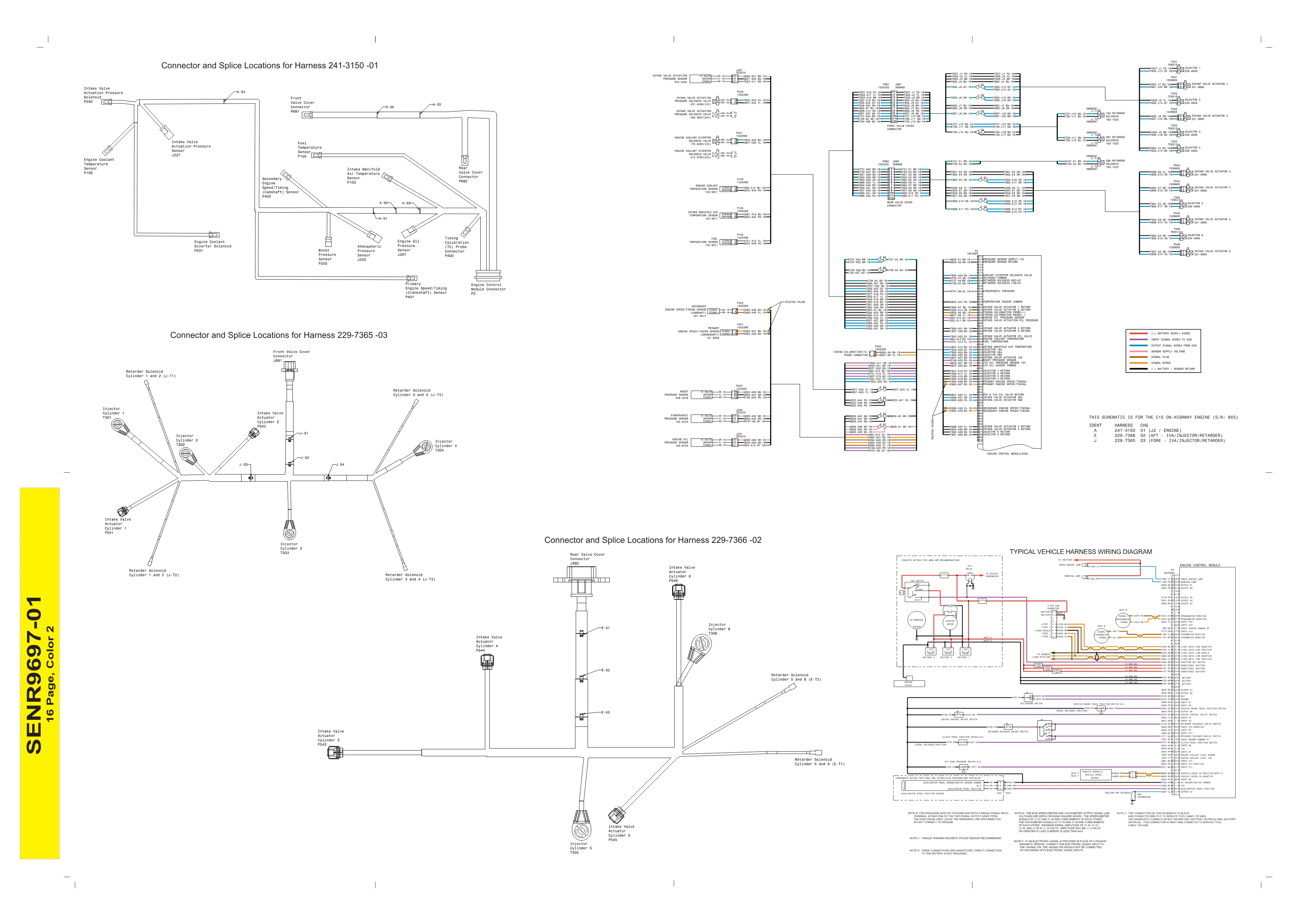 CAT C15 Electrical Schematic — Wiring Diagram SENR9697-01 — PDF, - page 2 is available after signing in