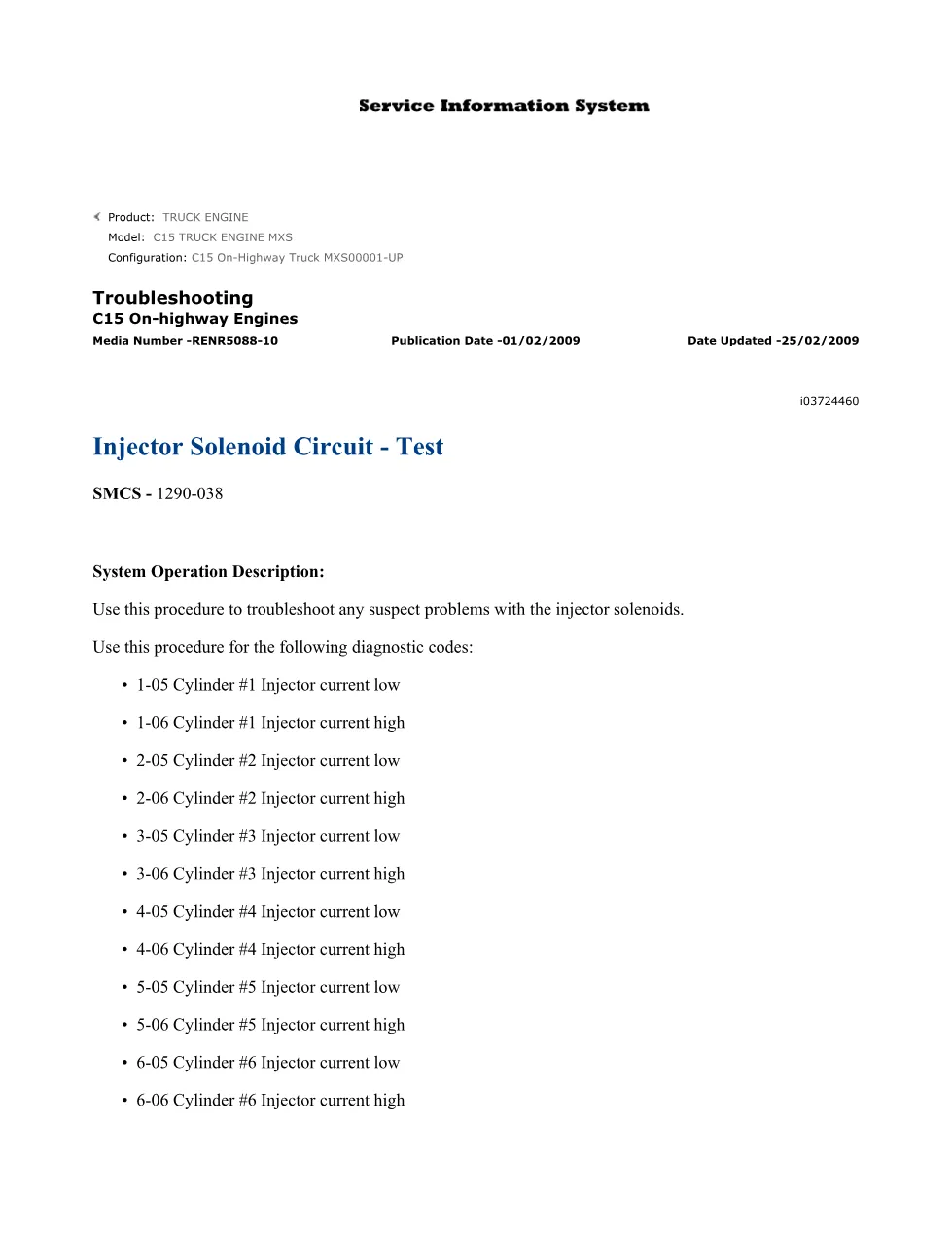 CAT C15 Injector Troubleshooting — RENR5088-10 — PDF, 17 Pages - preview page 2 of 3