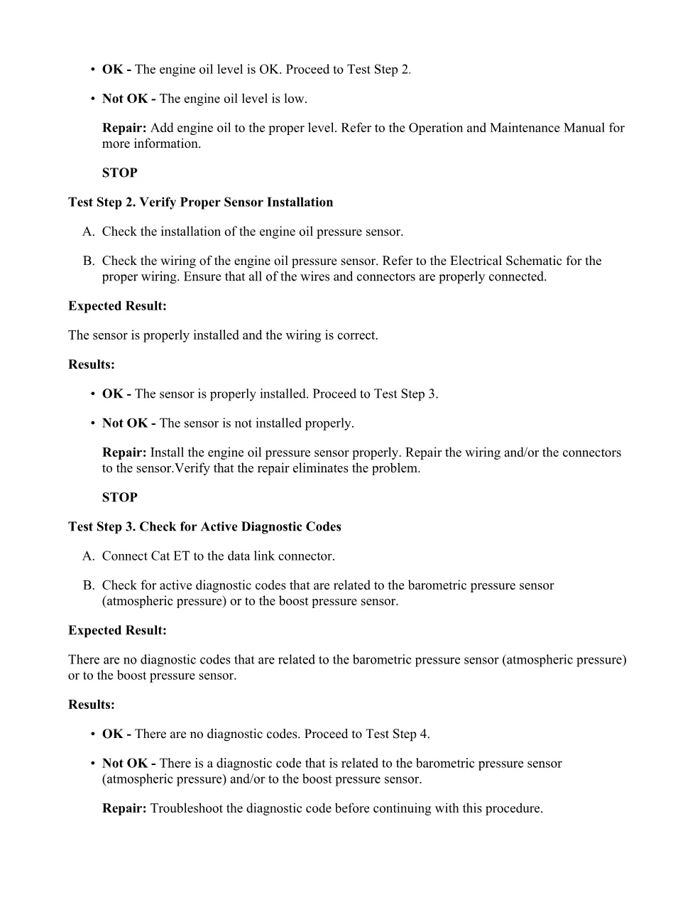 CAT C15 Low Oil Pressure Troubleshooting Guide — RENR5088-10 - page 3 is available after signing in