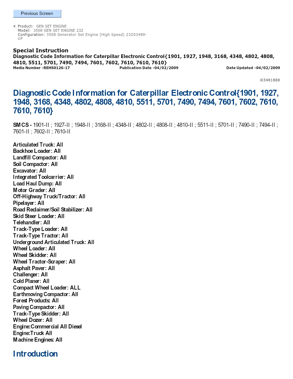 CAT diag codes undefined document – cat diag codes – PDF, 141 - preview page 1 of 3