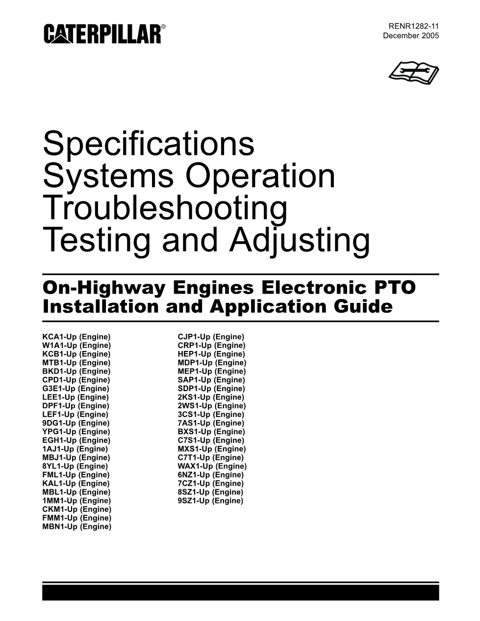 CAT PTO Electronic Guide — Specifications, Troubleshooting & - preview page 1 of 3