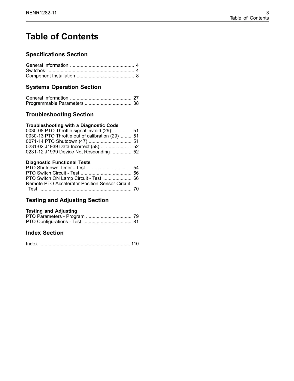 CAT PTO Electronic Guide — Specifications, Troubleshooting & - page 3 is available after signing in