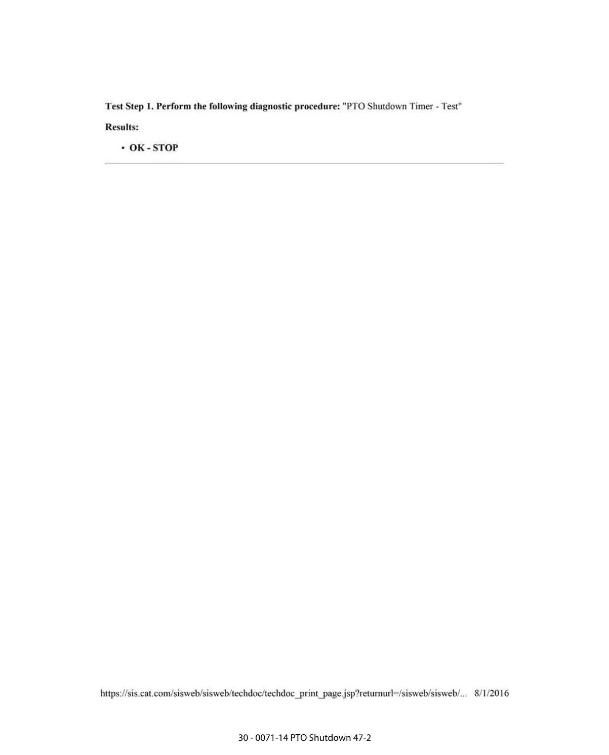 CAT PTO Shutdown Diagnostic — Fault Code 0071-14, C11 C13 C15 - page 2 is available after signing in