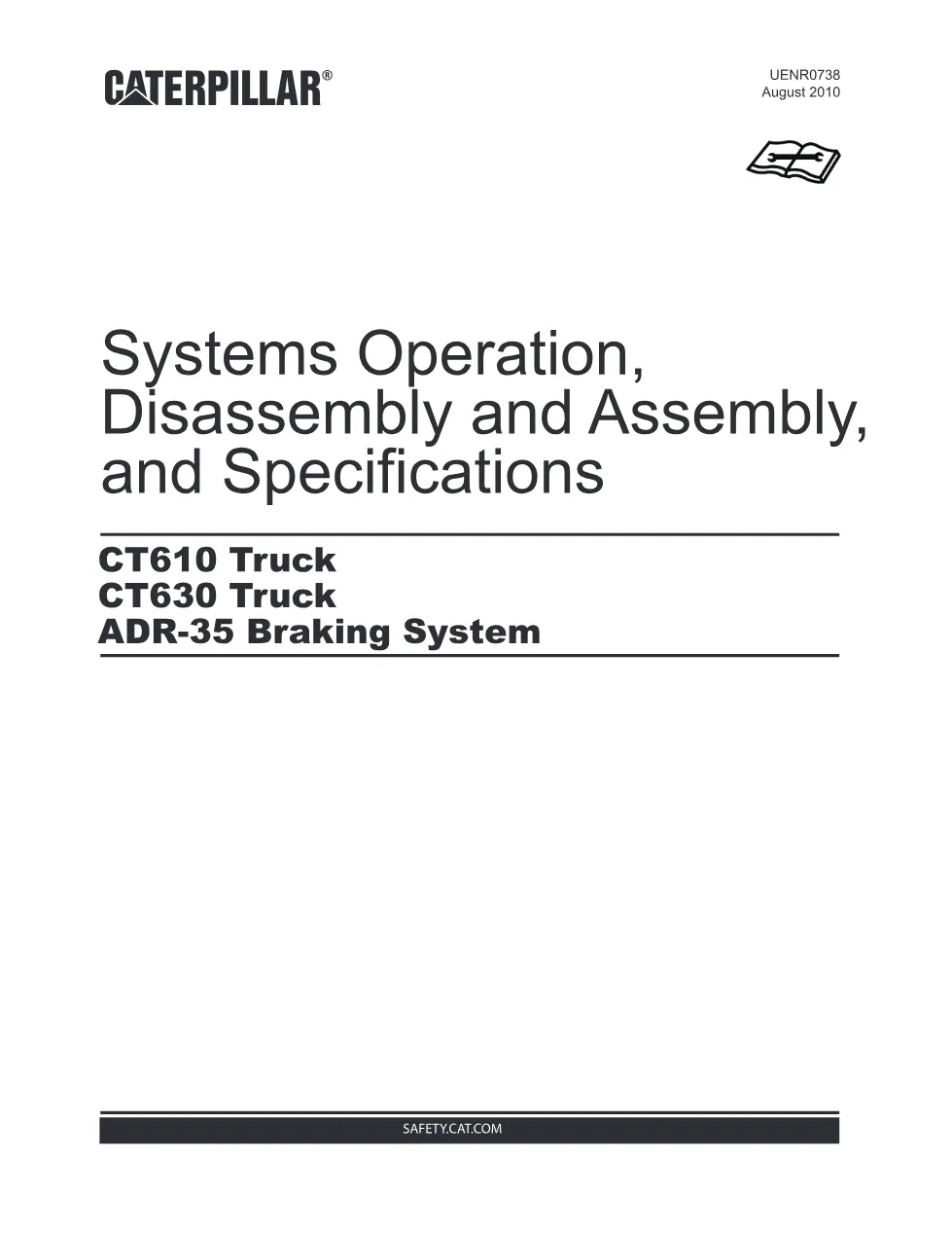 Cat truck brake system manual — CT610 & CT630 ADR-35 Service - preview page 1 of 6