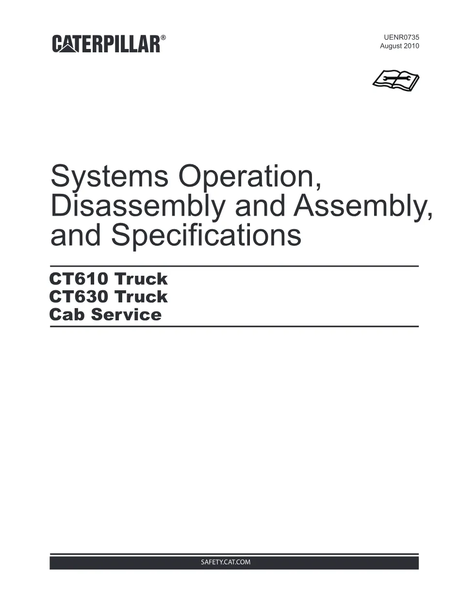 Cat truck cab manual — CT610 & CT630 Service Manual UENR0735 - preview page 1 of 6