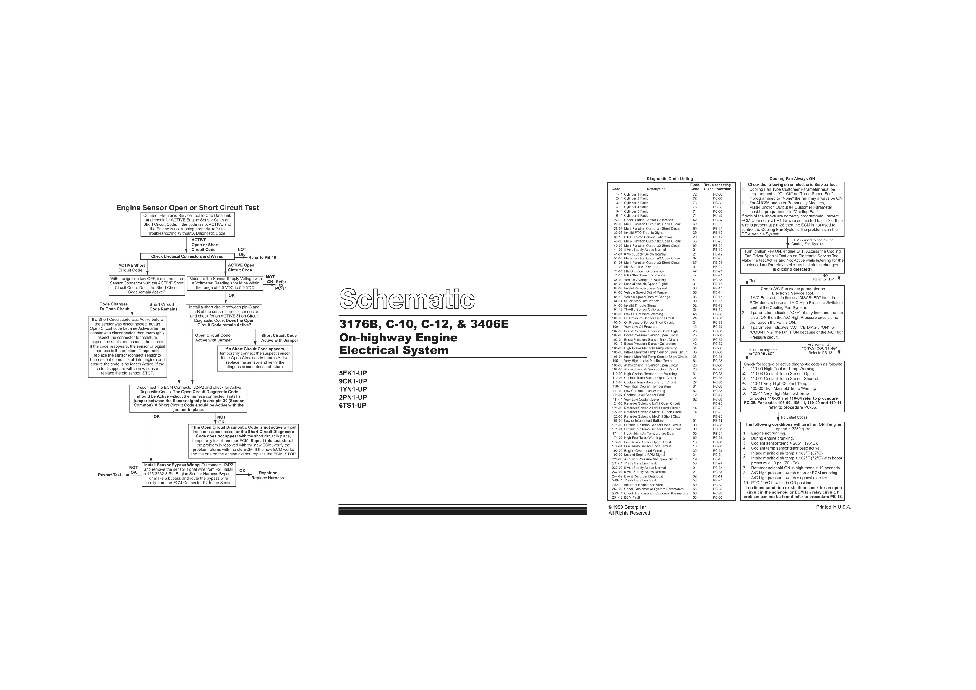 Caterpillar 3406E electrical schematic — 3176B C-10 C-12 – Guide - page 1 is available after signing in