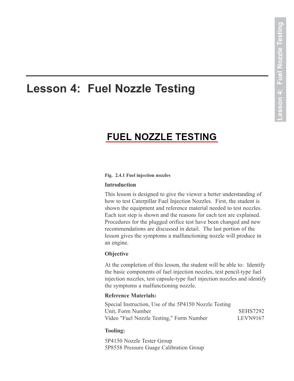 Caterpillar Fuel Nozzle Testing document – UNIT2L4S – PDF, 32 - preview page 1 of 3
