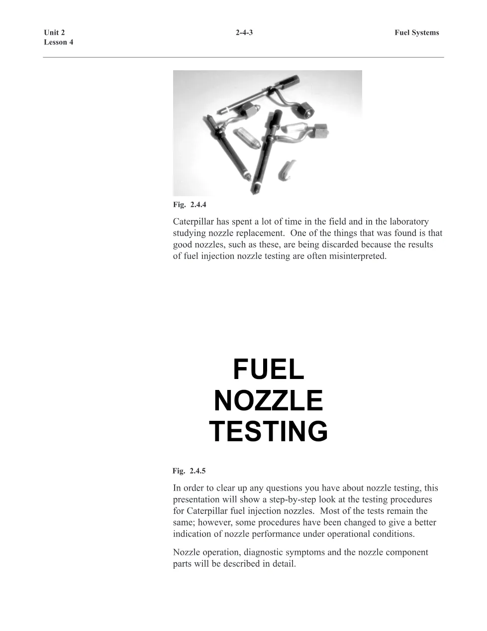 Caterpillar Fuel Nozzle Testing document – UNIT2L4S – PDF, 32 - page 3 is available after signing in