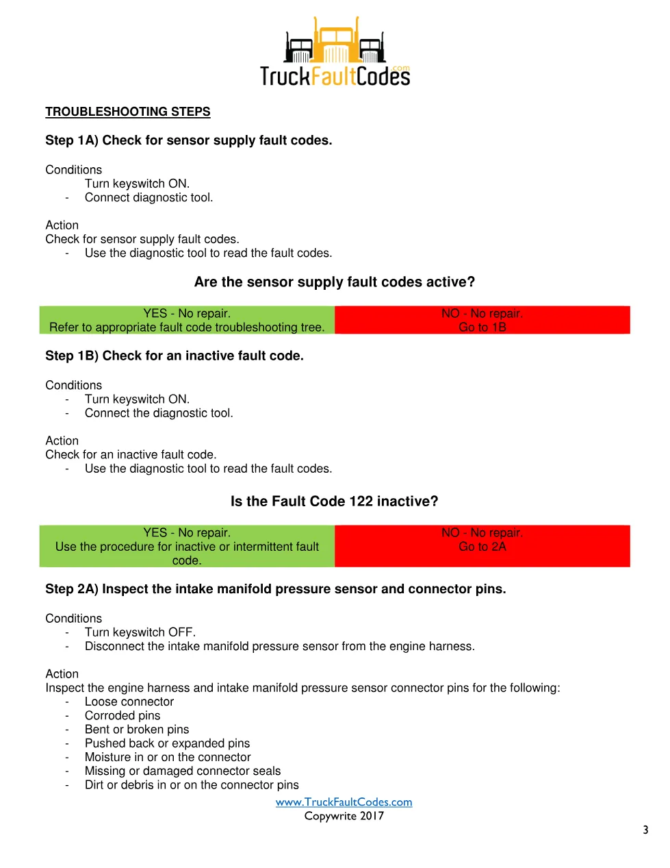 code 122 DTCs Troubleshooting Procedure — Intake – Guide - page 3 is available after signing in