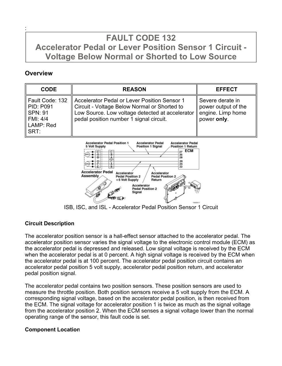 code 132 DTCs troubleshooting manual — ISB6.7 CM2150 - preview page 1 of 3