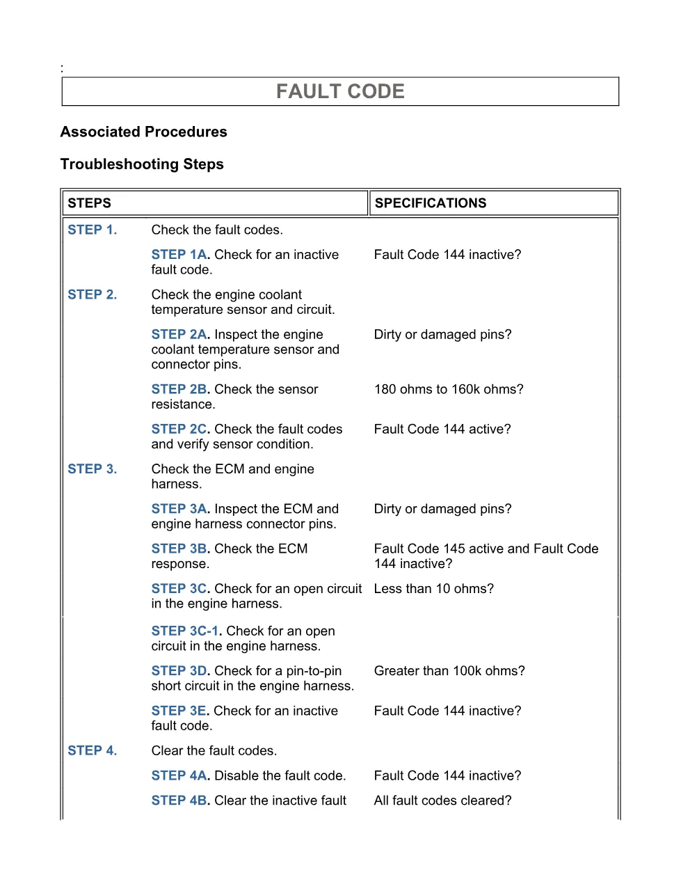 code 144 DTCs Troubleshooting Manual — Engine Coolant - page 3 is available after signing in