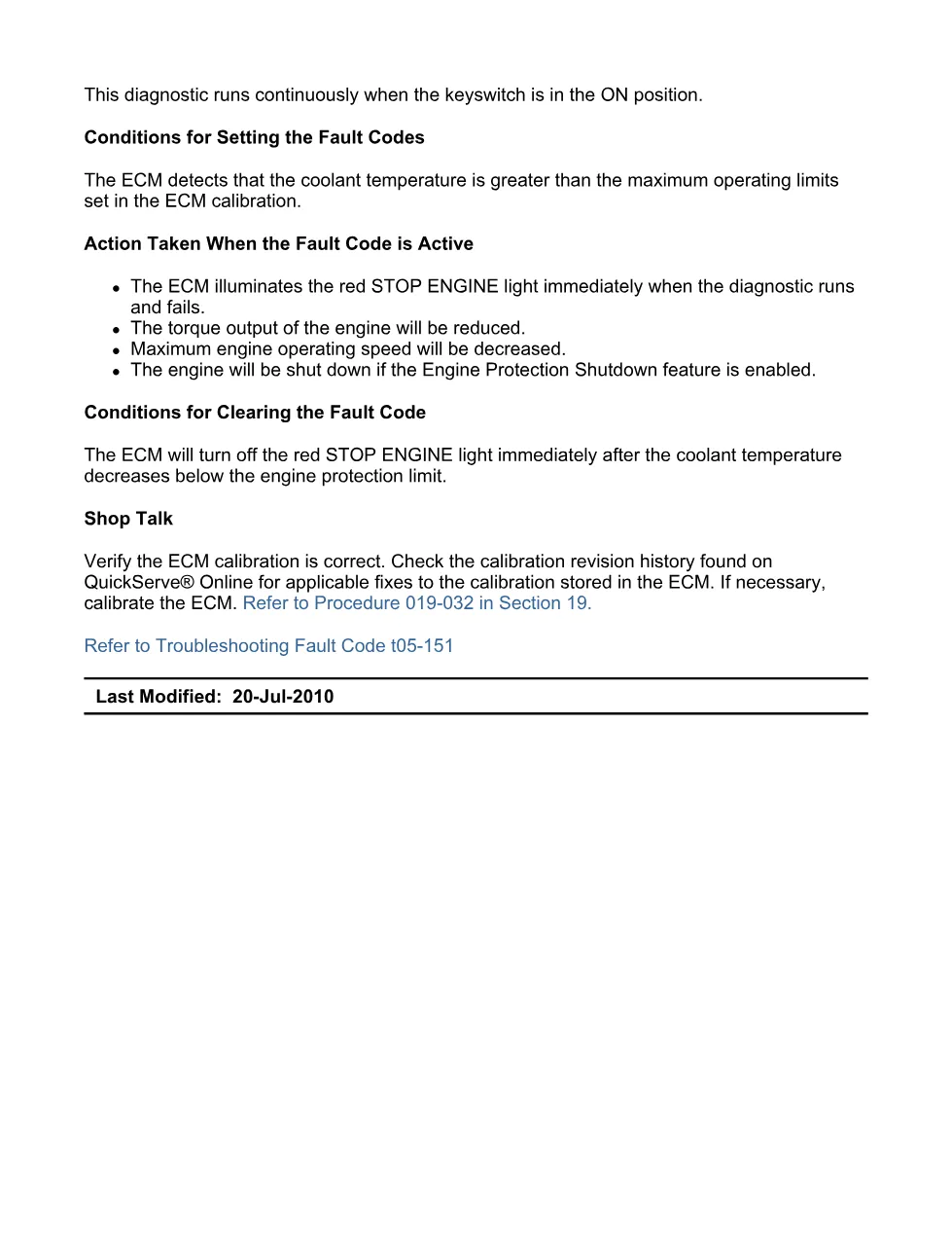 code 151 DTCs Diagnostic Procedure — ISB6.7 CM2150 - preview page 2 of 3