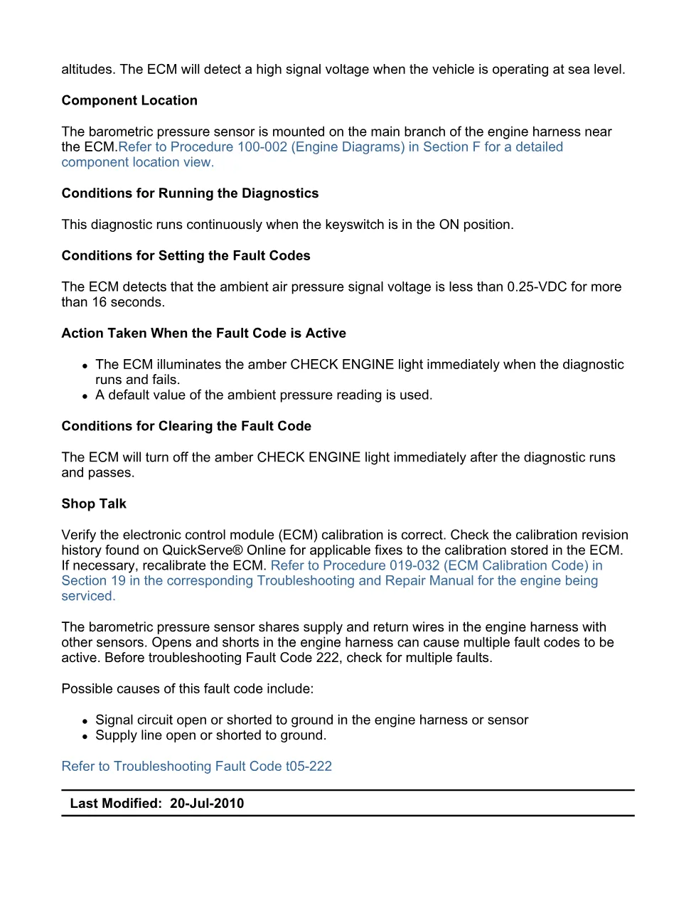 code 222 DTCs Troubleshooting Manual — Code 222 PDF, 15 - preview page 2 of 3