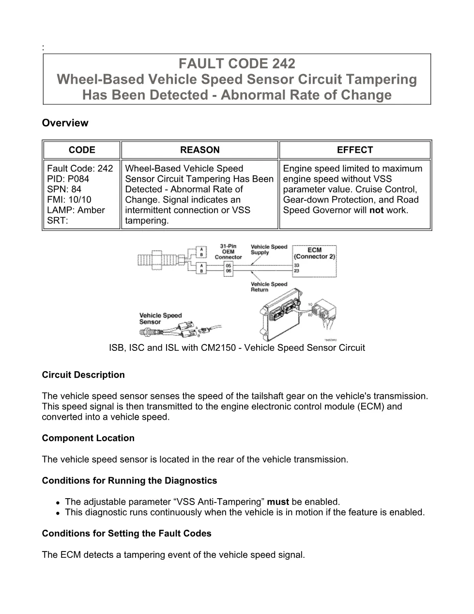 code 242 DTCs troubleshooting manual — Code 242.pdf - preview page 1 of 3
