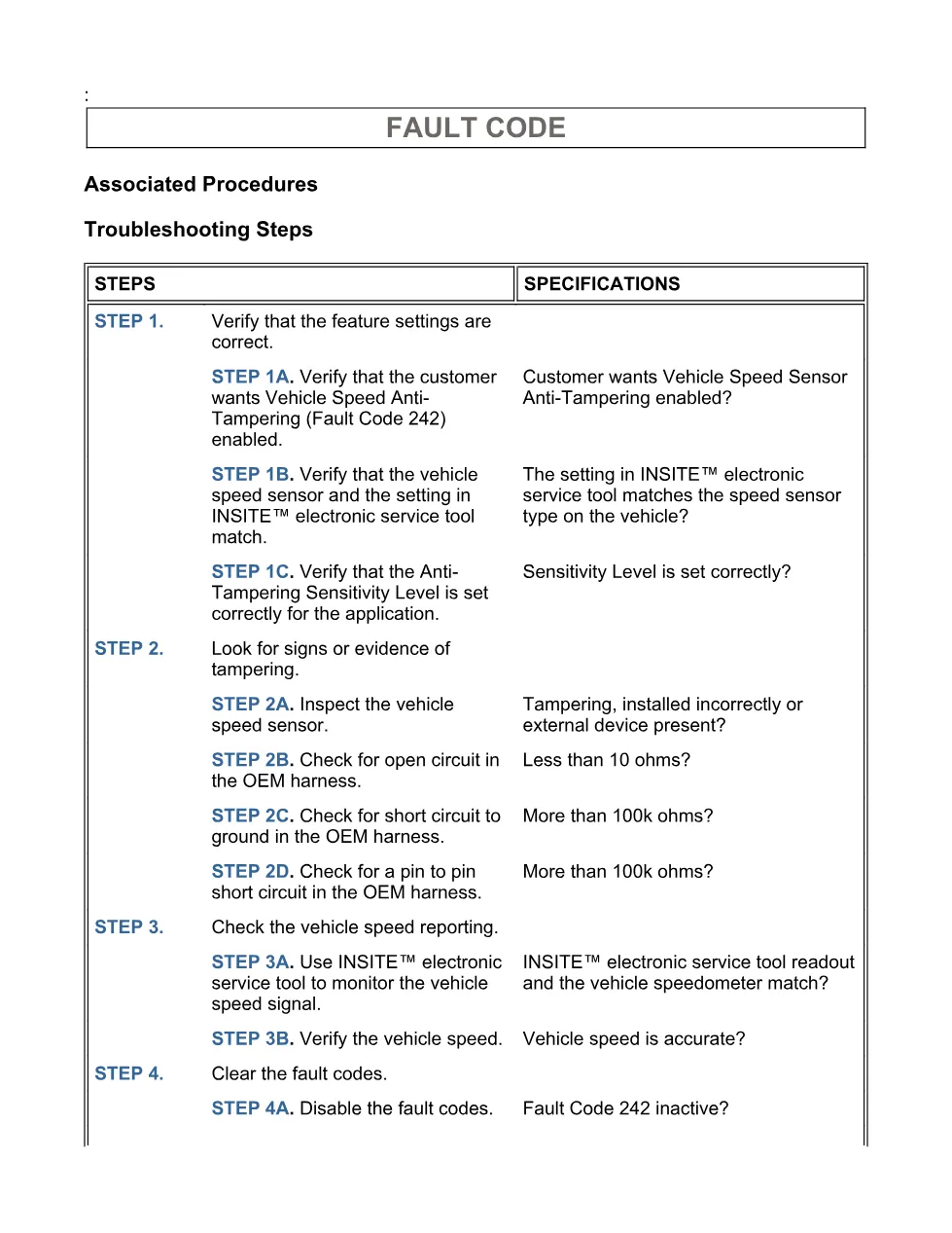 code 242 DTCs troubleshooting manual — Code 242.pdf - page 3 is available after signing in