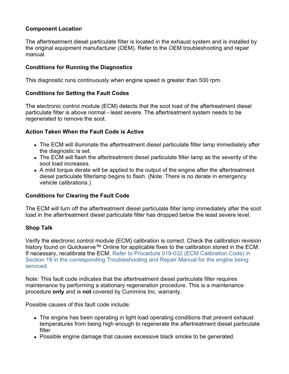 code 2639 DTCs manual — Aftertreatment Diesel – Official - preview page 2 of 3