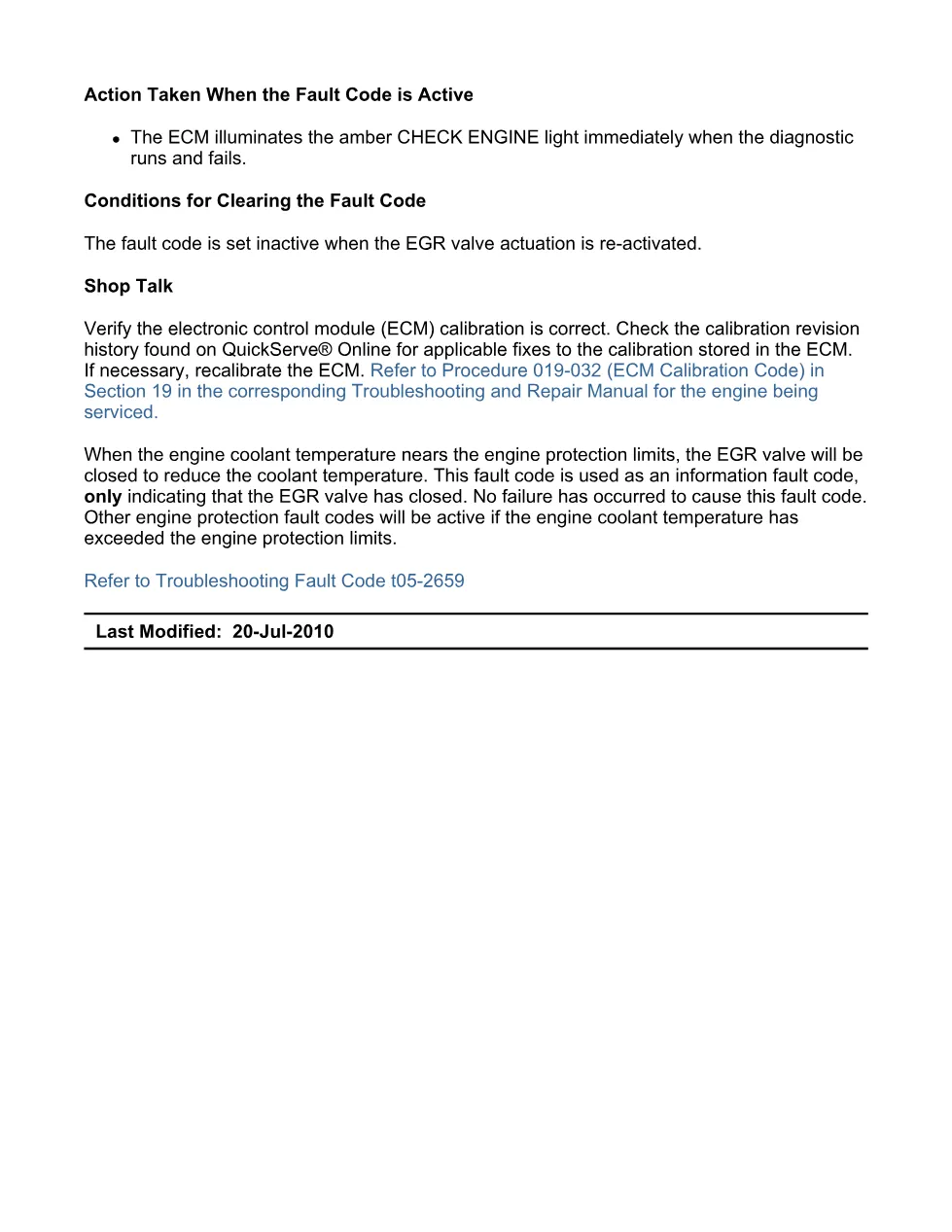 Code 2659 DTCs Document — ISB6.7 CM2150 Engine Coolant - preview page 2 of 3