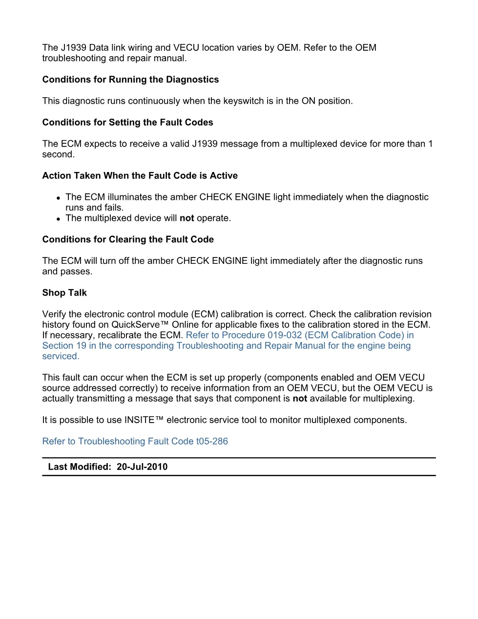 code 286 DTCs Troubleshooting Manual — Code 286 — PDF, - preview page 2 of 3