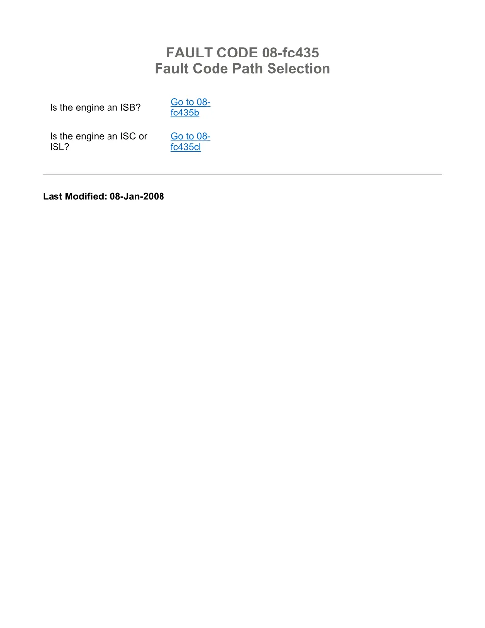 code 435 DTCs Troubleshooting Manual — 08-fc435 — PDF, - preview page 1 of 3