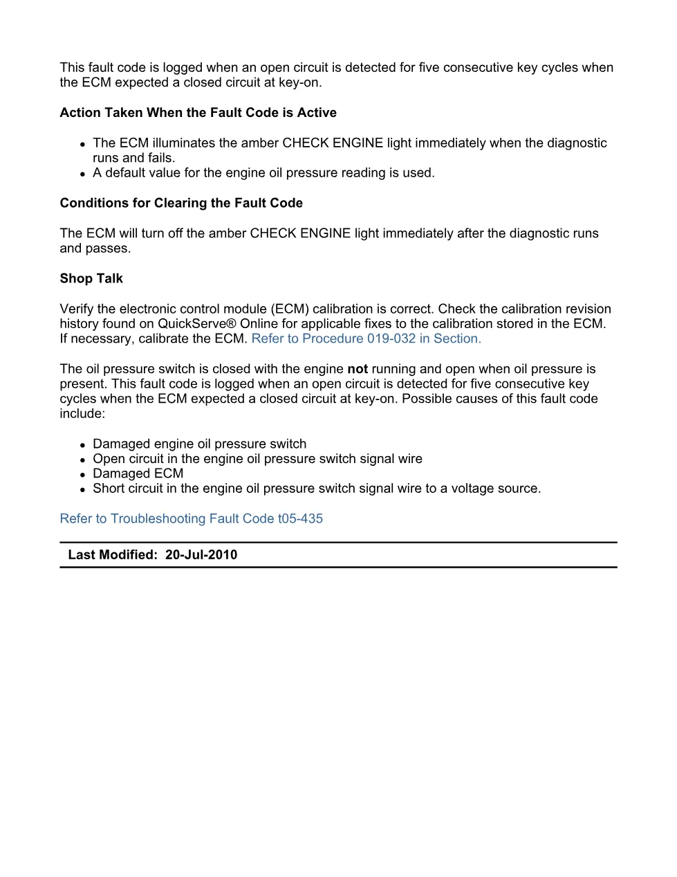 code 435 DTCs Troubleshooting Manual — 08-fc435 — PDF, - page 3 is available after signing in