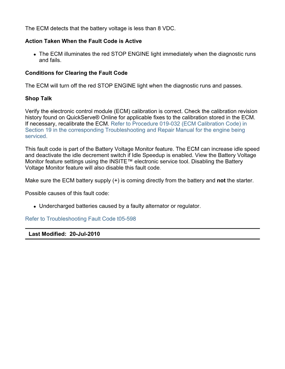 code 598 DTCs Troubleshooting Manual — Code 598 — PDF, - preview page 2 of 3
