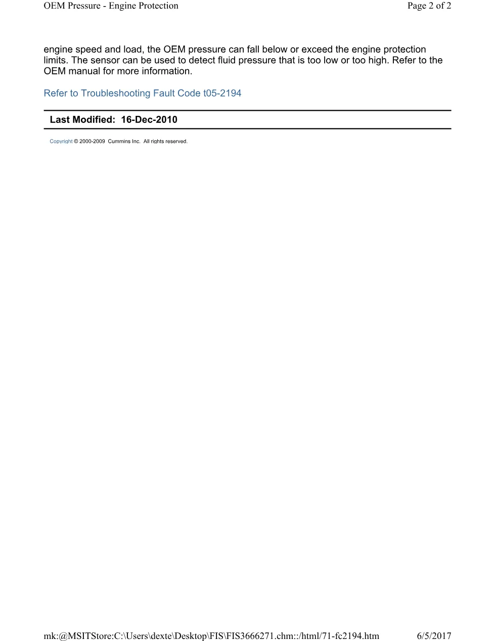 Cummins 03 Technical Document Reference – 2 pages – PDF – Service - page 2 is available after signing in