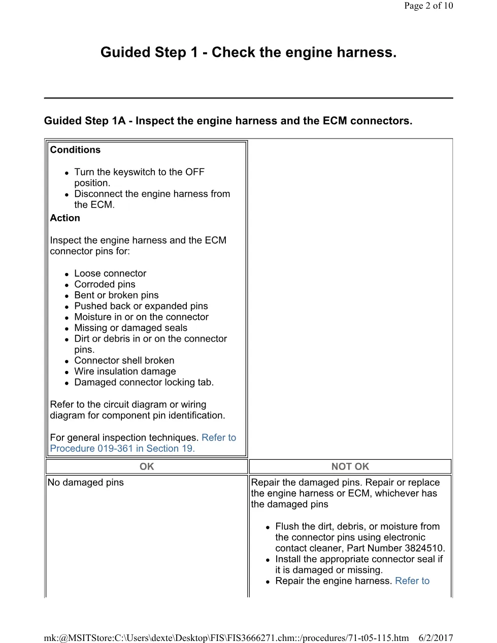 Cummins 115 speed test ? fault code 115 engine speed sensor - preview page 2 of 3