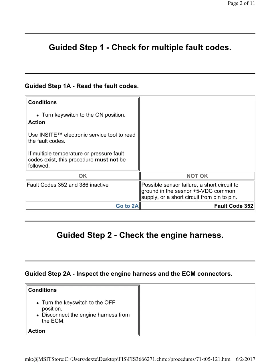 Cummins 121 position test ? fault code 121 engine position sensor - preview page 2 of 3