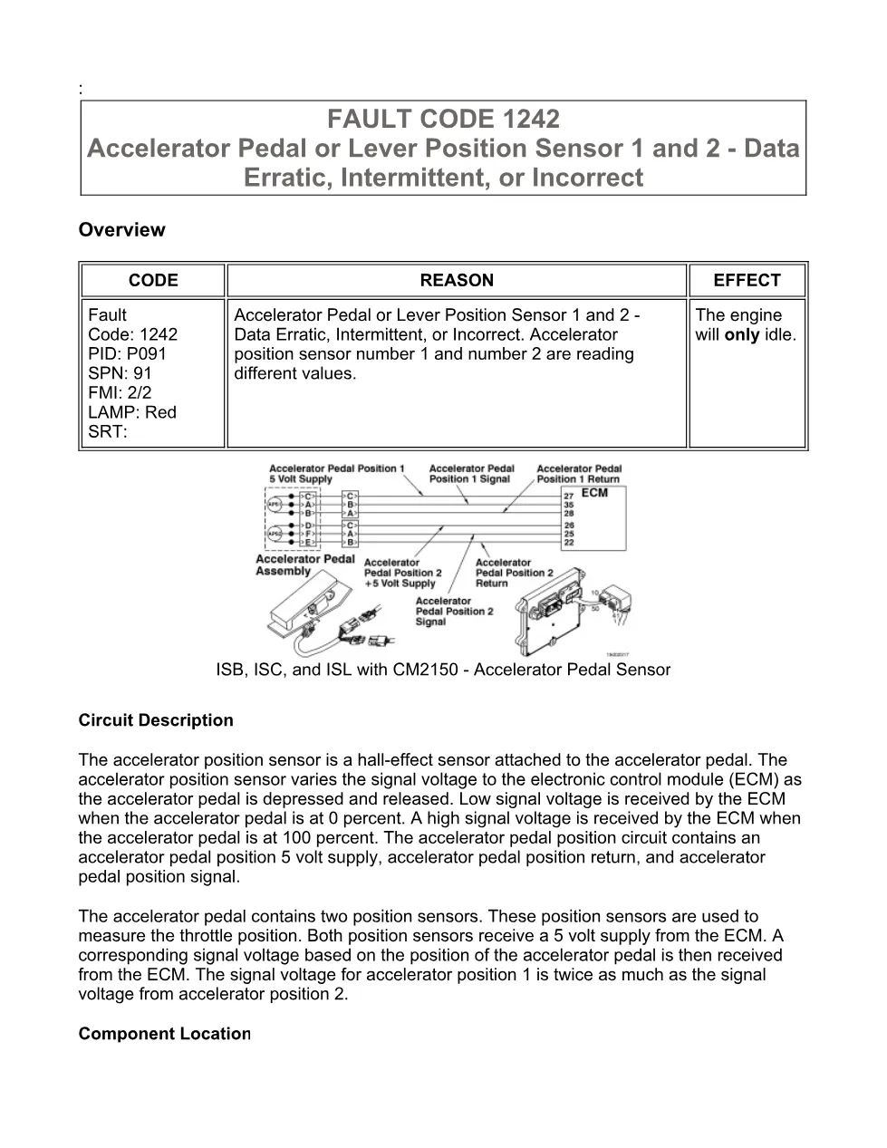 Cummins 1242 troubleshooting manual — Fault Code 1242 — PDF, 14 - preview page 1 of 3