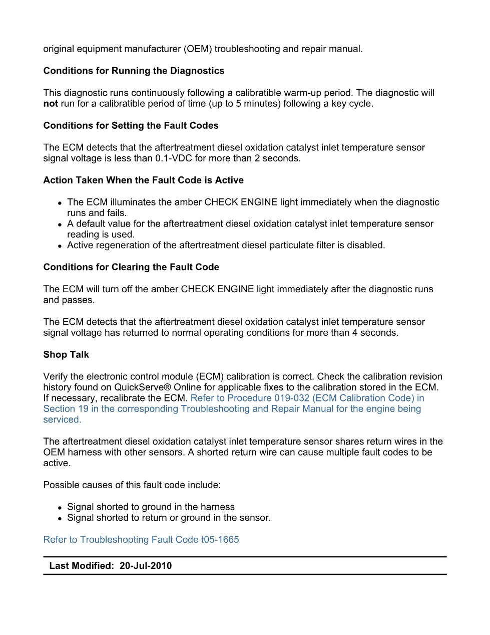 Cummins 1665 fault code troubleshooting manual — Fault Code 1665 - preview page 2 of 3