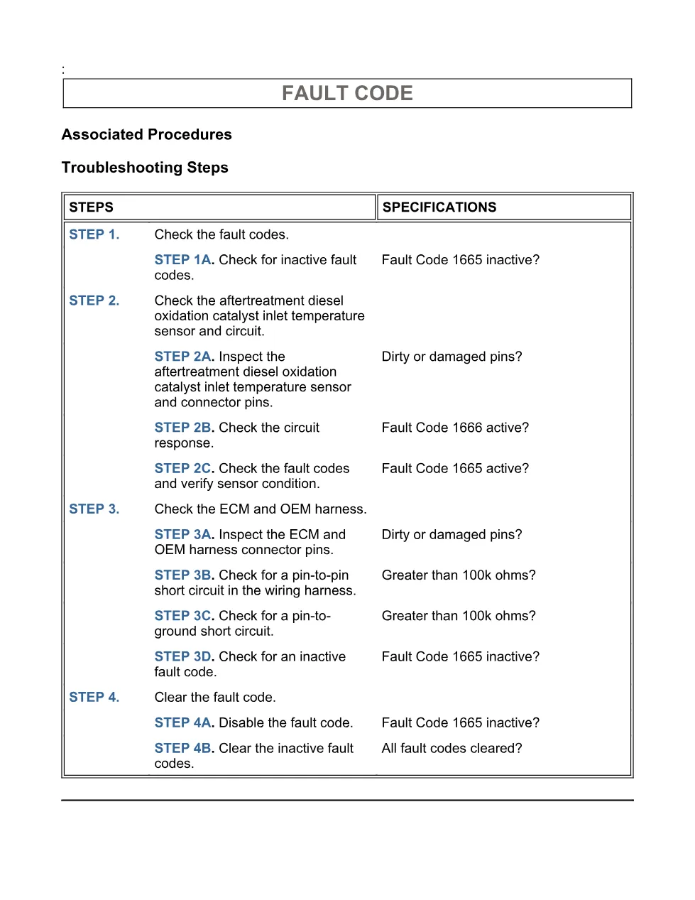 Cummins 1665 fault code troubleshooting manual — Fault Code 1665 - page 3 is available after signing in